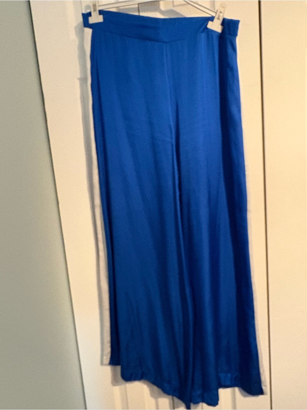 High-Rise Wide-Leg Pants in Cobalt Blue